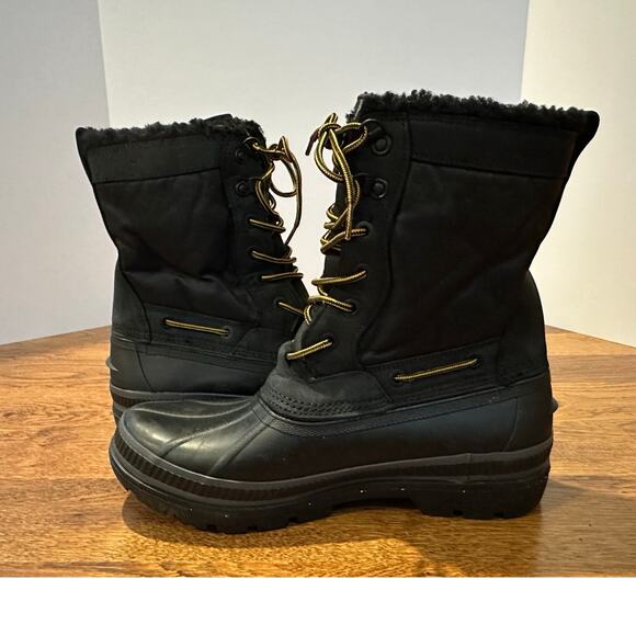 Sperry Men’s Ice Bay Tall Waterproof Shearling Snow Boots – Black – Size 11 - Picture 6 of 12